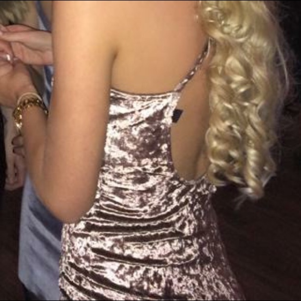 Dusty rose mauve midi dress